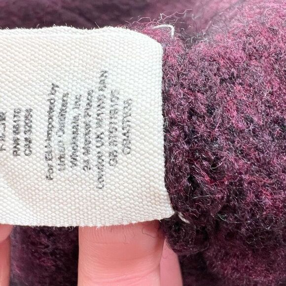 Free People Sweater Womens Large Purple Wool Blend Mock Neck Boxy Oversized Fit - Picture 7 of 10